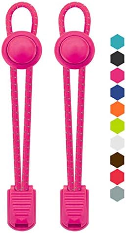 Elastic Laces - Reflective No Tie Shoe Laces with Lock for Trainers, Kids and Adults, Stretchy Sneaker Shoe Strings