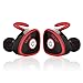 True Wireless Bluetooth Earbuds Stereo Earphones Dual In-ear Noise Isolation Mini Sports Headset Headphones with Mic (Red)