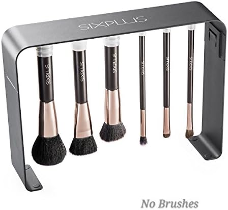 SIXPLUS Magnet Makeup Brush Stand Brush Drying Rack Makeup Brush Shelf (Black)