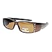 SA106 Womens Rhinestone Rectangular Polarized Fit Over Glasses Sunglasses Brown