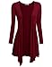 Doublju Womens Long Sleeve Essential Long Cascading Cardigan