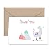 Paper Frenzy Llama Thank You Note Cards and Kraft Envelopes - 25 pack