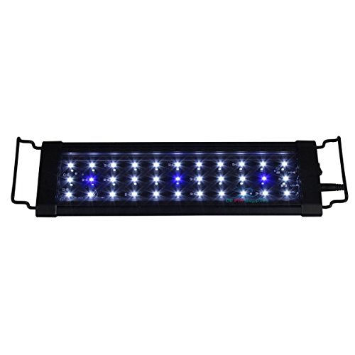 0.1 W Blue & White LED Light 12″/18″/24″/30″/36″/48″/72″ Extendable Aquarium FOWLR (12 W)