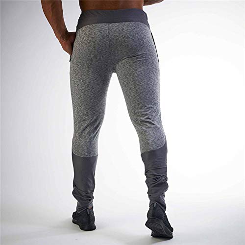 Men Pure Color Printed Overalls Casual Pocket Sport Work Casual Trouser Pants - Thumbnail 3