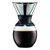 Bodum Pour Over Coffee Maker with Permanent Filter, 51 Ounce, 1.5 Liter, Black Band