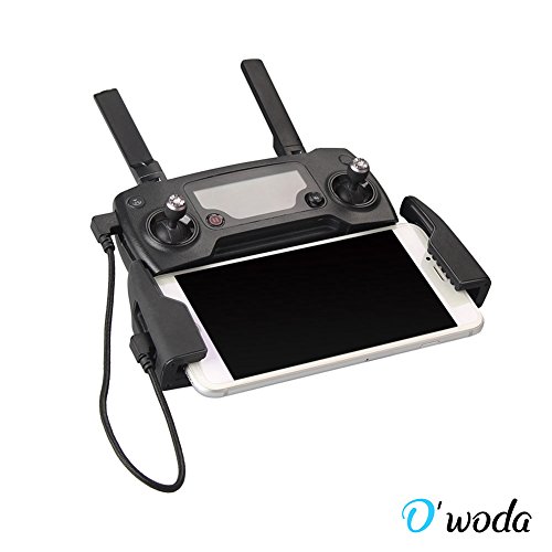 O'woda Micro USB to Lightning Data Cable 11.4inch Nylon Braided Reverse Micro USB Connector for DJI Mavic Pro / Spark to iPhone iPad (Black) - Thumbnail 3