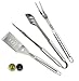 Man Law BBQ Products SH1 Series 3 Piece Tool Set with 2 Bonus Steak Therms, One Size, Stainless Steelthumb 4