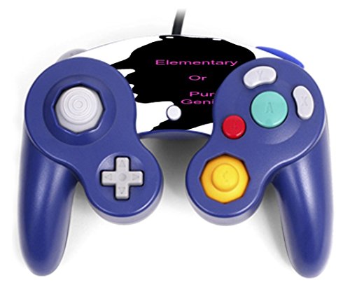 Silhouette Elementary Pipe Smoking Genius Printed Design Gamecube Controller Vinyl Decal Sticker Skin by Smarter Designs