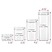 DuraHome FLiPLOCK Airtight Food Storage Containers 6 Piece Set - BPA Free Durable Clear Acrylic Container with Innovative Air Tight Handle Lid for Dry Goods Pantry Organization (Square)