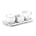 Mud Pie Fleur de Lis Cream and Sugar Set, White