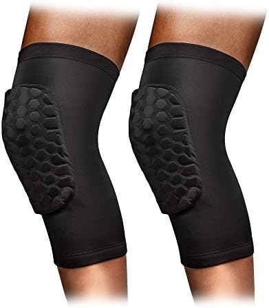 HOSYO Protective Compression Kneepad, 1 Pair Breathable Honeycomb Pads Support Men and Women Basketball Brace Support, Relief Pain, Athletes Strengthen Kneepad for Volleyball Football Contact Sports