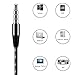 In-Ear Earbuds With Selfie, Kicoeoy Wired Earphones Stereo Bass Headphones Noise Cancelling Headset With Built-in Mic and Volume Control 3 Extra Silicone Ear buds(S/M/L) (Black)