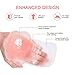 Nippleless Covers, Silicone Reusable Breast Lift Pasties 4.3inch (Incarnadine with Ivory Laces)