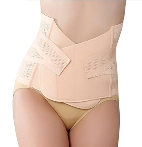 Maternity Breathable Elastic Postpartum Postnatal Recovery Support Girdle Belt (Beige, XL)