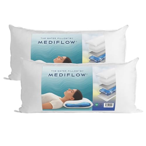 Mediflow Das erste & Original Wasserkissen, klinisch erwiesen, um Nackenschmerzen zu reduzieren & den Schlaf zu verbessern Ideal für die richtige Nack