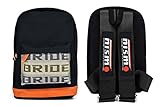 JDM Bride Racing Backpack with NISMO Racing Harness Shoulder Straps Seat Belt BLACK