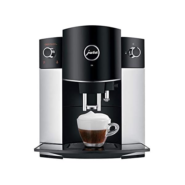 Jura D6 Automatic Coffee Machine 15216 Platinum and Glass Milk Container Bundle (2 Items) The
