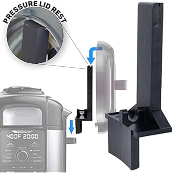 The Steam Boss - Lid and Spoon Rest | Accessories Compatible with Ninja Foodi Pressure Cooker Air Fryer | New Size Fits Deluxe Stainless Steel and Original Ninja Foodi Handle