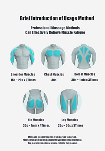 Deep Muscle Massage Portable Gun Fascia Gun LCD Screen 4 Replaceable Heads 6 Speed Levels Muscle Stimulation Pain Relief Percussion Therapy 2400mAh Power Noise Reduction (Silver) - Thumbnail 7