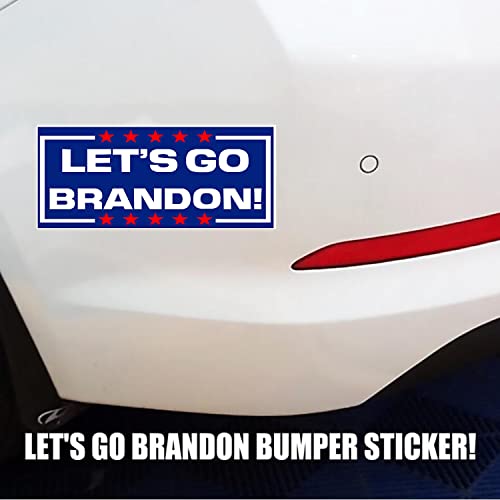 10 Pcs Let\'s Go Brandon Bumper Sticker, Funny Car Sticker for Car Motorcycle Helmet Laptop Window Fridge Waterproof Window Decoration for Bumper Trucks