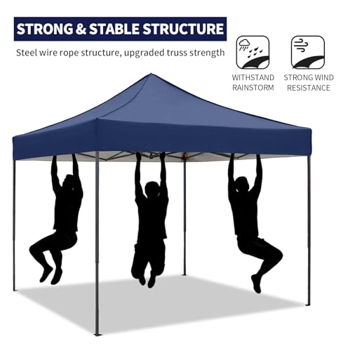 AERGERGER 10x10 Pop Up Canopy Tent with Awning | Heavy Duty Waterproof Gazebo for Outdoor Parties image 22