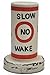 Wood Round Buoy Slow No Wake Rules Bob Float Boat Ship Ocean Sea Nautical Tropical Home Decor Bed Bath Pool Lake Deck