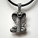 Cobra Glycon Wadjet Hood Spread Snake Cobra Viper reptile naga serpent Pewter Pendant Necklace