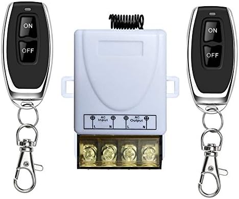 Remote Switch,110V/120V/240V /40A Relay Wireless RF Switch for Lights,Household Appliances, Garage Door,Pump and Electrical Equipment with 328ft Long Range (White)