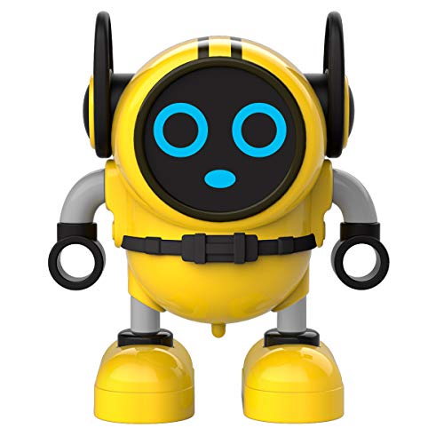 JJRC R7 Novelty Game Toy Spinning Top Robot Battle Gyro Pull Back Car Spinning in Wind Up Gyro Toy for Kids Boys Girls Gifts (Yellow)