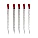 1ml Glass Graduated Pipette Dropper with Red Rubber Cap Glass Dropper Pipette 5 Pcs