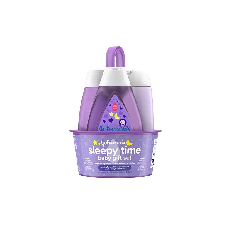 Johnson’s Sleepy Time Bedtime Baby Gift Set with Relaxing NaturalCalm Aromas, Bedtime Baby Bath Shampoo, Wash & Lotion…