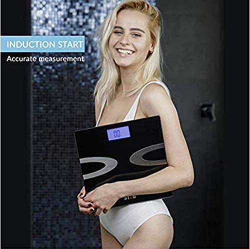 Bluetooth Digital Body Fat Scale - Best Smart Wireless Body Composition Analyzer with iOS and Android App for Body Weight - Amazing Bathroom Scale - Fat - Water - Bmi - Muscle Mass - 396lbs (black4)
