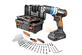 Worx WX178L.3 AI Advanced Intelligence Technology Drill with Accessory Kit and Storage Box