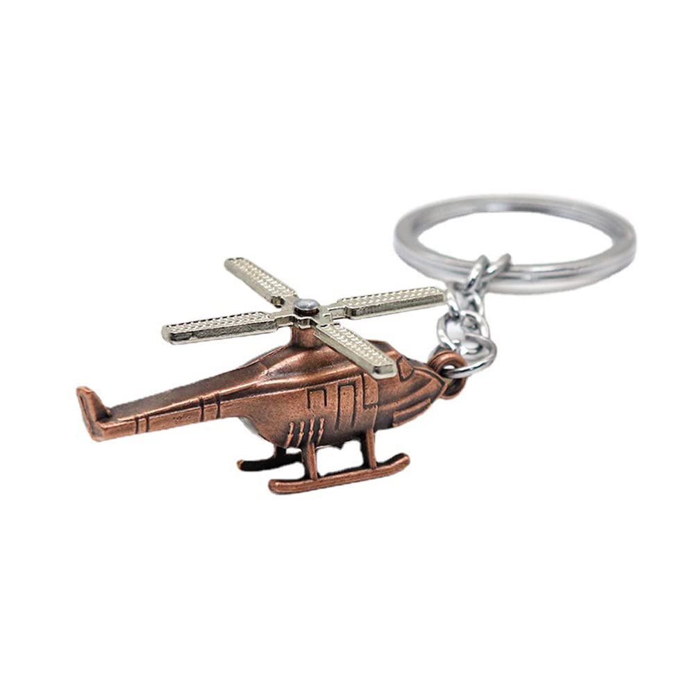 ARFUKA Keyring Retro Helicopter Pendant Keychain Metal Key Chain, Christmas/Birthday/Valentine's Day Gift for Men and Women