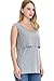 Smallshow Women's Modal Sleeveless Maternity Nursing Tank Tops X-Large,Black-Grey