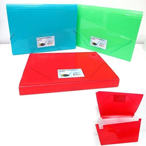 Expandable 13 Pocket File Folder Paper Organizer Accordion School Office
