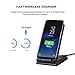 Qinoren Fast Wireless Charger, Wireless Charging Stand for Samsung Galaxy S8 S8+ S8 Plus S7 S7 Edge S6 Edge Plus Note 5 Note 7 and All QI-Enabled Devices (Not Included AC adapter)