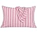 NTBAY Organic Cotton Toddler Pillowcases - Super Soft & Breathable Jersey Cotton Toddler Pillow Cases, 13”x18” Pillow Cases with Envelope Closure, Pink Stripe