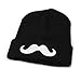 New Black Unisex Women Men Mustache Print Knit Mixed Cotton Ski Beanie Hat Cap by Generic