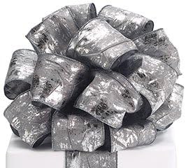 Ribbon # 40 Charcoal with Silver Mettalic