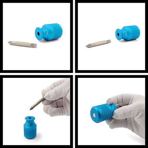 Short Stubby Screwdriver with Reversible and Bit Phillips