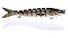 Isafish Swimbaits For Bass Crankbait Bionic Multi Jointed 8 Segment Pike Fishing Lures Minnow Hard Bait 5.35 Inch 0.66 Ounce
