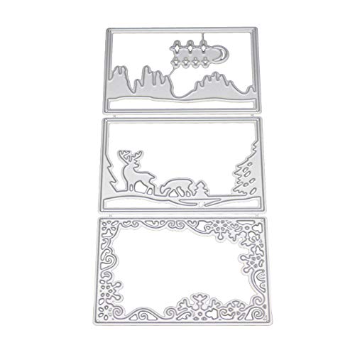 image for AkoMatial Cutting Dies,Rose Pattern Embossing Cutting Dies Tool Stenci
