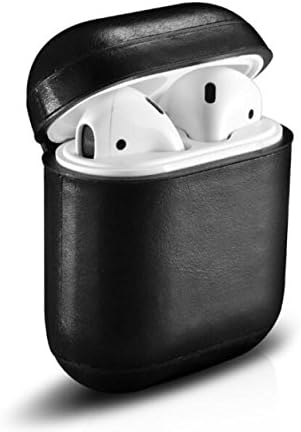 AirPods Accessory Pack, i-Nings Premium Genuine Leather Skin Protective Wraps–Minimal Stylish Vintage Customize Covers Charging Case to for Apple Airpods (Back)