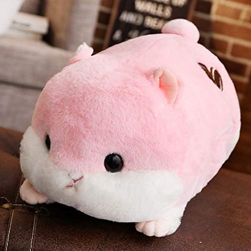 hokkk 50cm Cute Hamster Mouse Plush Toy Stuffed Soft Animal Hamtaro Pillow Handwarmer Lovely Kids Baby Toy for Children 50cm Pink