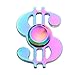 Weirui US Dollars Shaped Rainbow Brass Hexagon Fidget Spinners Hand Spinner for Killing Time Fidget Toy With Premium Hybrid Ceramic Bearing (8 Rainbow)
