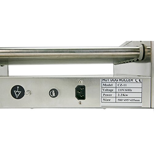Commercial Electric 30 Hot dog Roller Grilling Machine(11 Rollers) Stainless Steel Hotdog Grilling Machine Sausage Cooker Warmer Roller Machine - Thumbnail 5