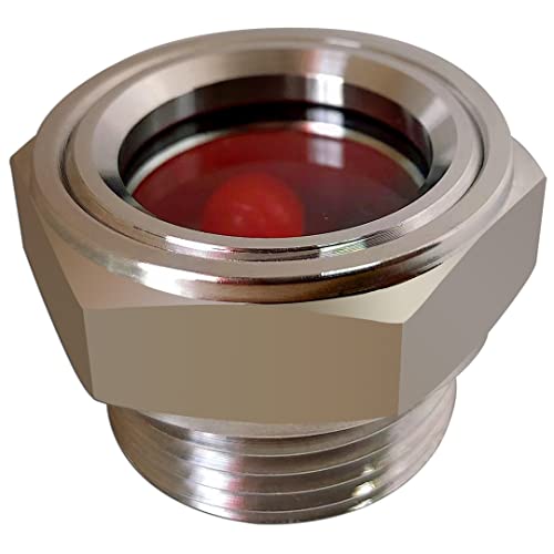 3/4inch Stainless Steel Oil Sight Glass-1pcs 3/4'' NPT Male Hex Head ...