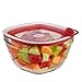 Rubbermaid Easy Find Lids Glass Food Storage Container, 11.5 Cup, Racer Red
