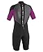 O'Neill Wetsuits Kids' O'Neill Youth Reactor 2mm Back Zip Spring Wetsuit, Black/Pink/Black, 6